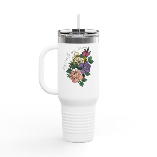 Floral Insulated Travel Mug - 40oz Coffee Cup for Hot & Cold Drinks - Image 4