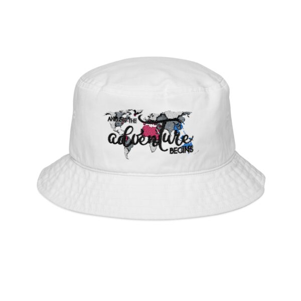 Adventure Begins Embroidered Bucket Hat - Stylish Summer Accessory