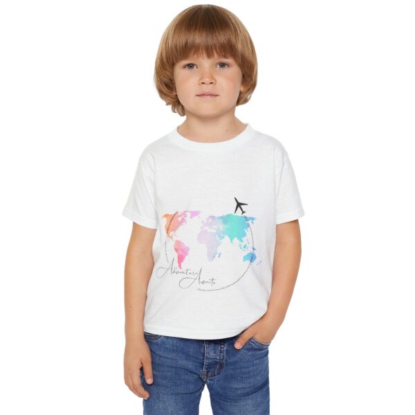 Adventure Awaits Toddler T-Shirt - World Map Design - Image 3