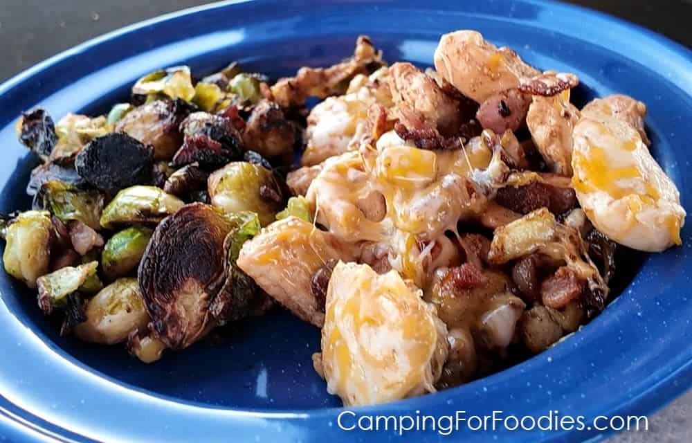 Blackstone Cheesy Bacon Chicken by CampingForFoodies